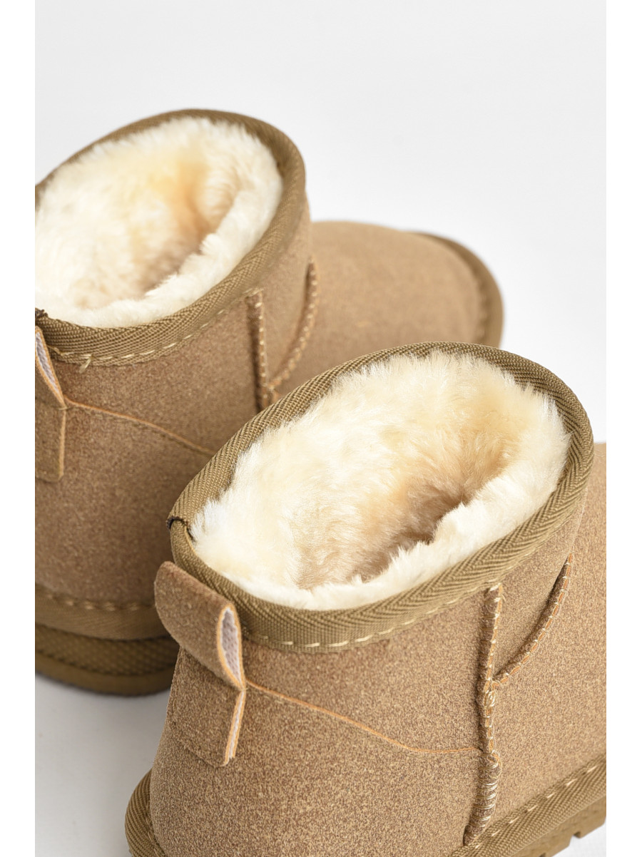 Уггі дитячі штучна замша бежевого кольору В-315 208177C