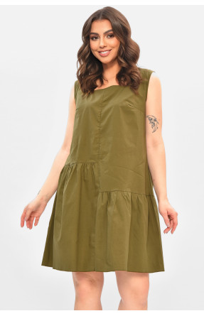 Сарафан жіночий однотонний зеленого кольору 7055 208178C Сарафан жіночий однотонний зеленого кольору 7055 208178C