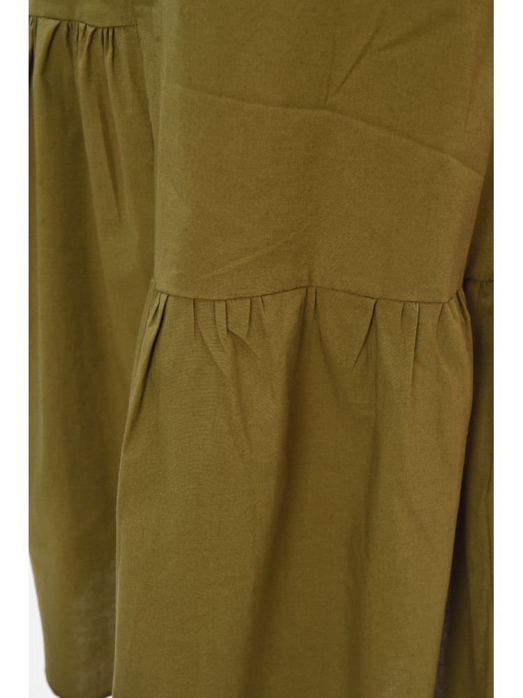 Сарафан жіночий однотонний зеленого кольору 7055 208178C