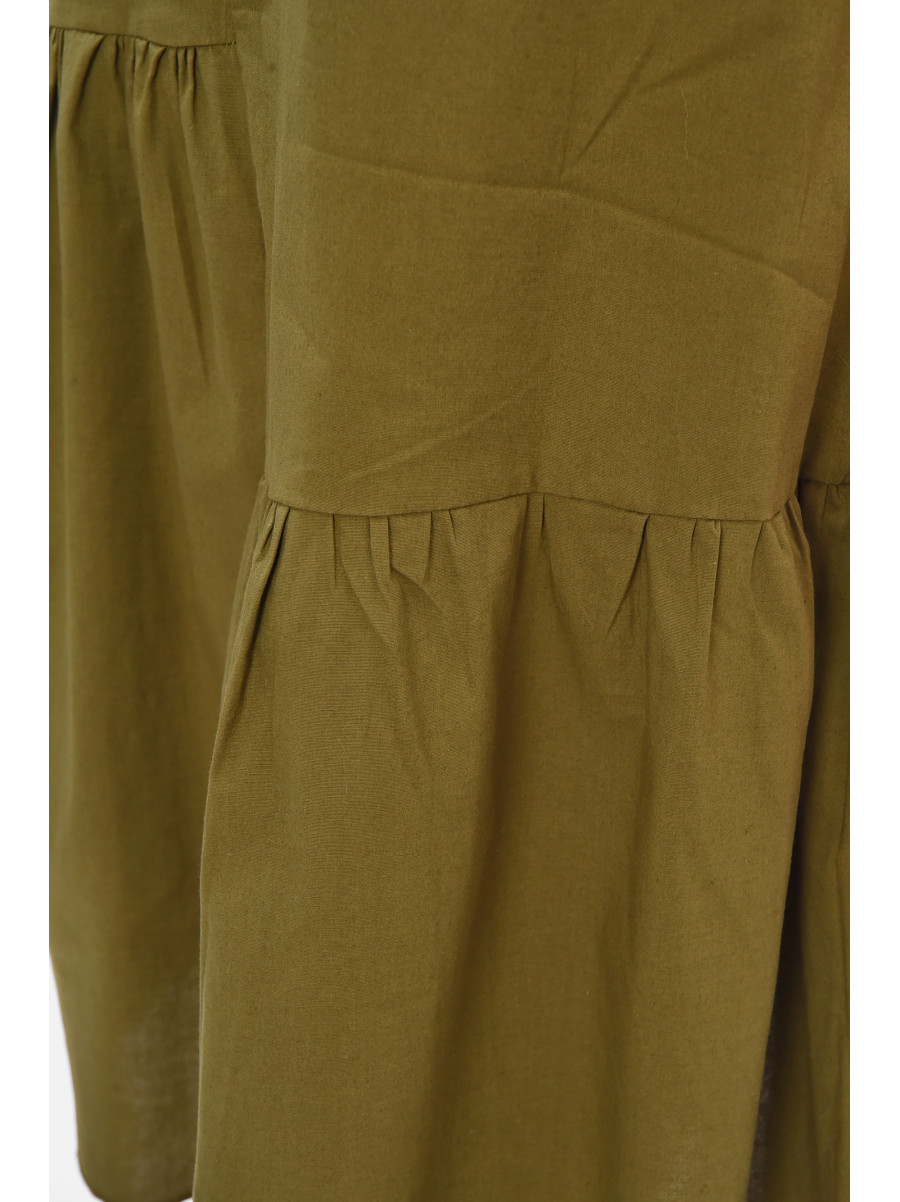 Сарафан жіночий однотонний зеленого кольору 7055 208178C