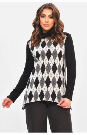 Кофта жіноча однотонна сірого кольору з принтом 208179C Кофта жіноча однотонна сірого кольору з принтом 208179C