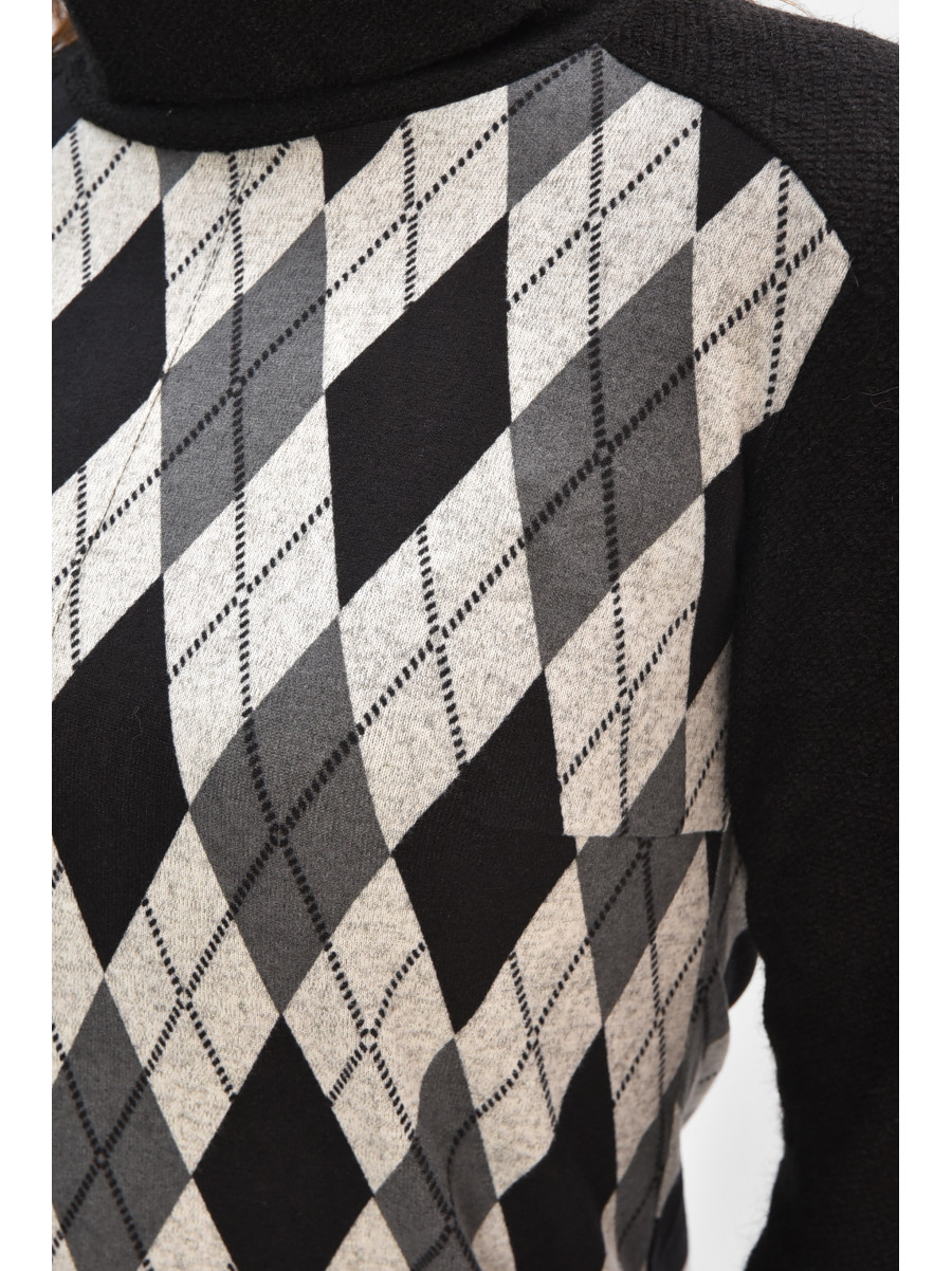 Кофта жіноча однотонна сірого кольору з принтом 208179C