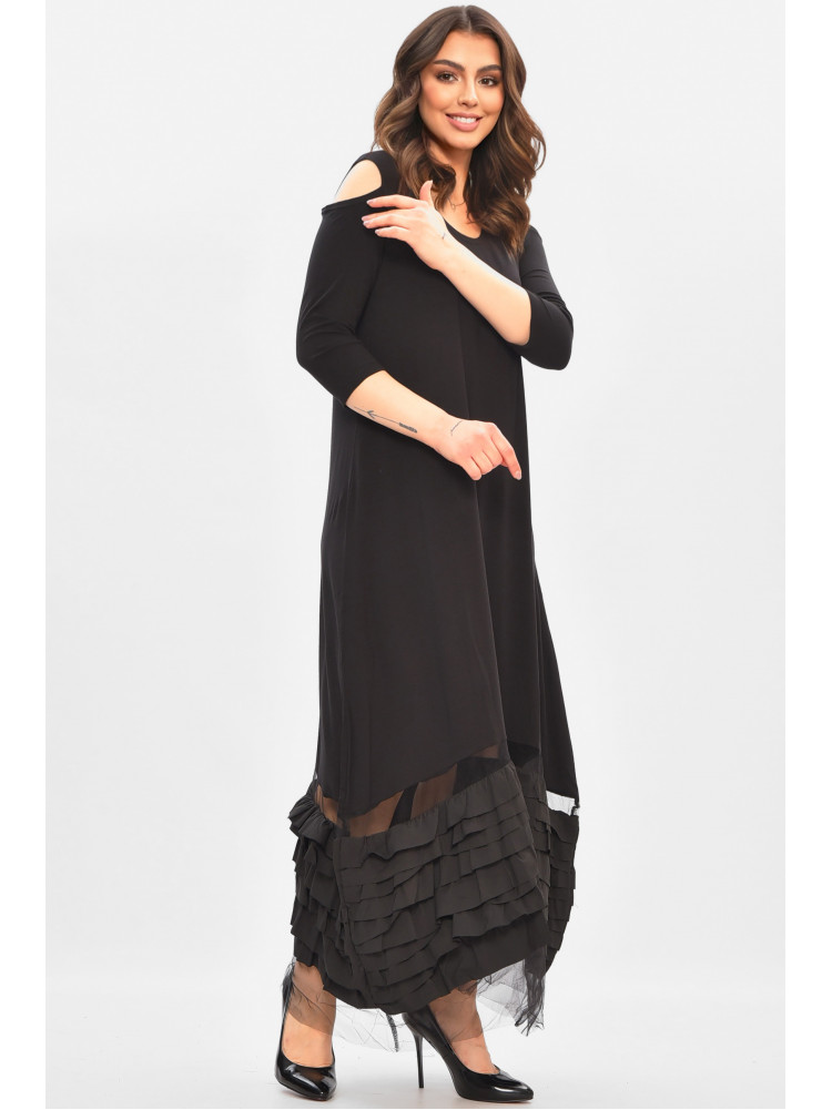 Сукня жіноча однотонна чорного кольору 8238 208180C