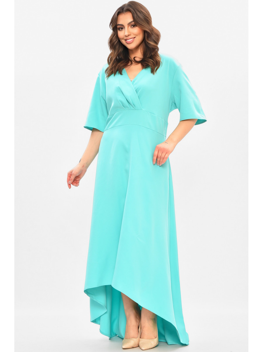 Сукня жіноча однотонна напівбатальна м'ятного кольору 8272 208188C