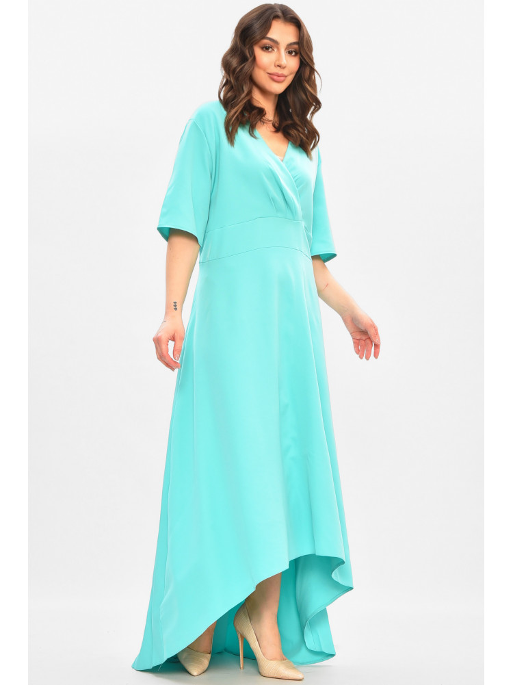 Сукня жіноча однотонна напівбатальна м'ятного кольору 8272 208188C