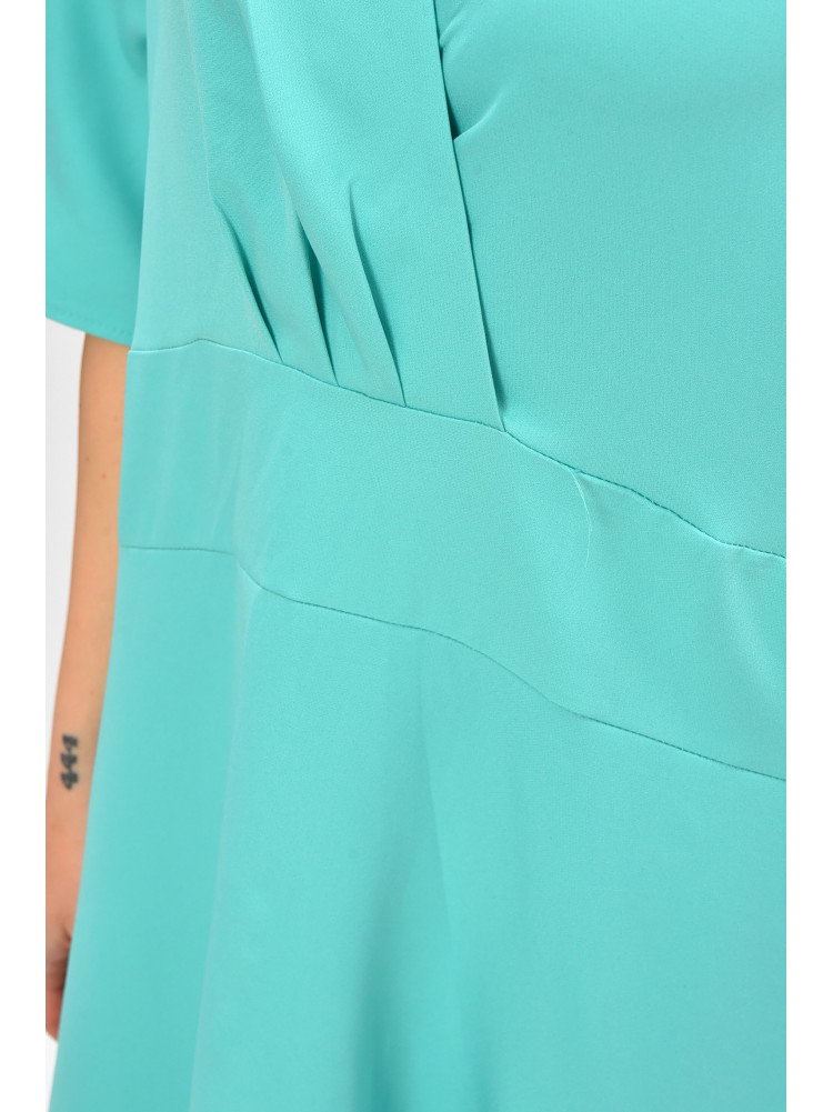 Сукня жіноча однотонна напівбатальна м'ятного кольору 8272 208188C