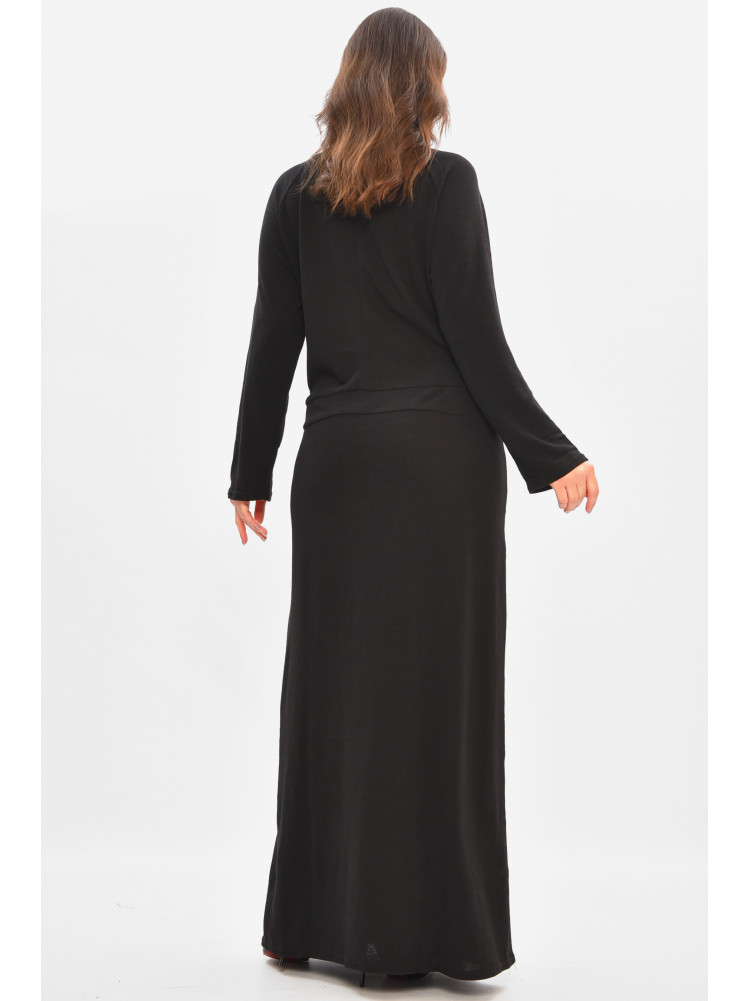 Сукня жіноча однотонна напівбатальна чорного кольору 8272 208189C