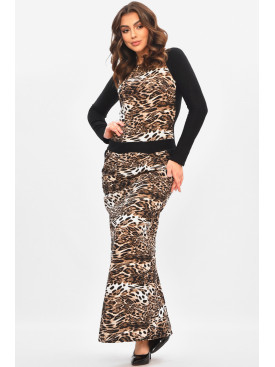 Сукня жіноча чорного кольору з принтом 8077 208193C