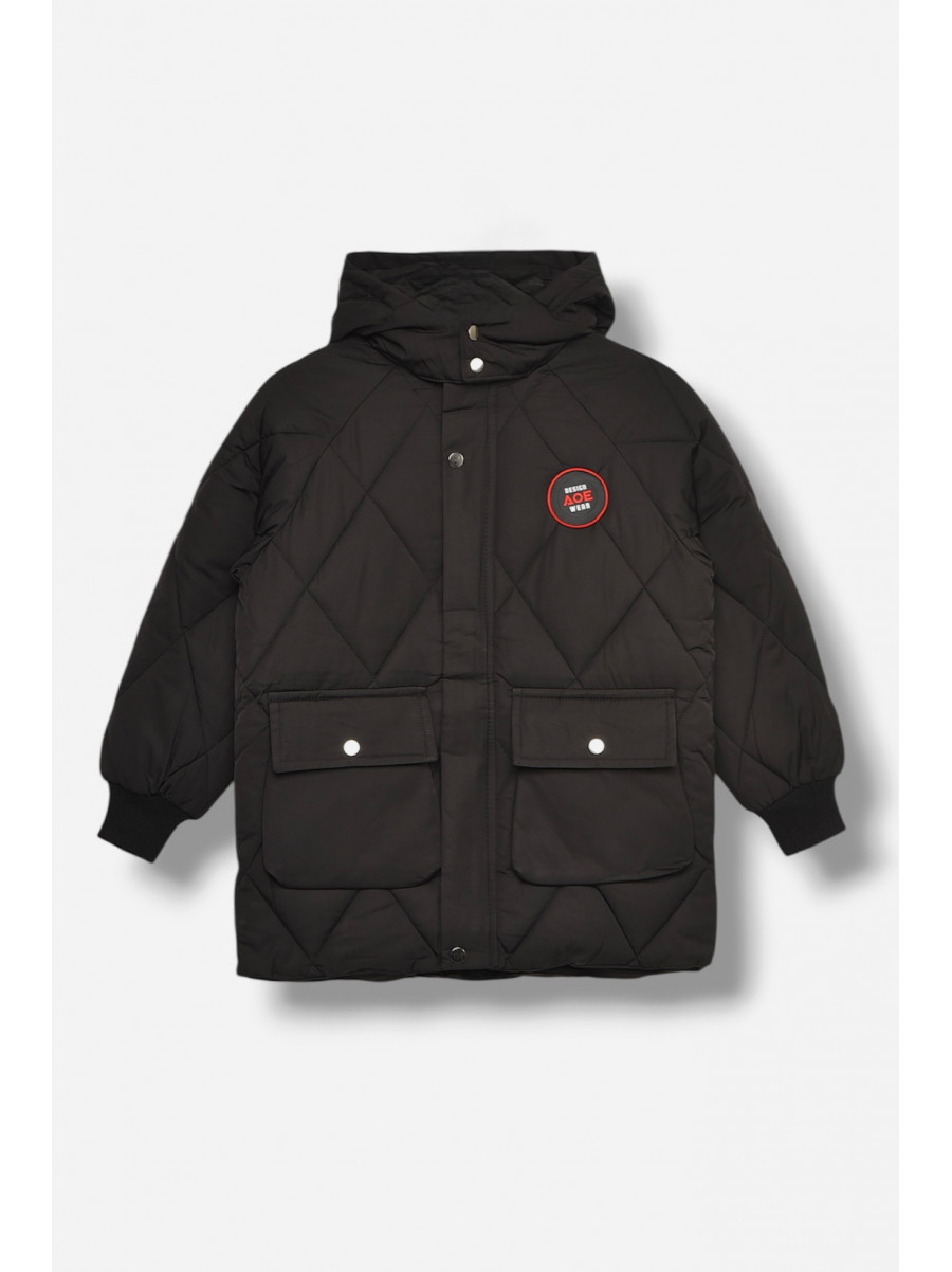 Куртка дитяча зимова чорного кольору 23-18 208198C