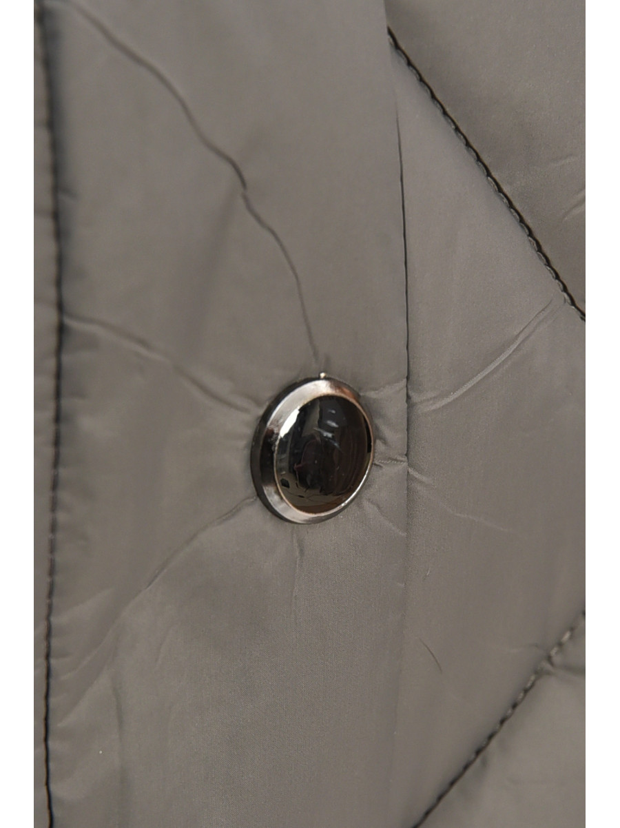 Куртка жіноча демісезонна напівбатальна темно-сірого кольору Уцінка 2022-50 208204C