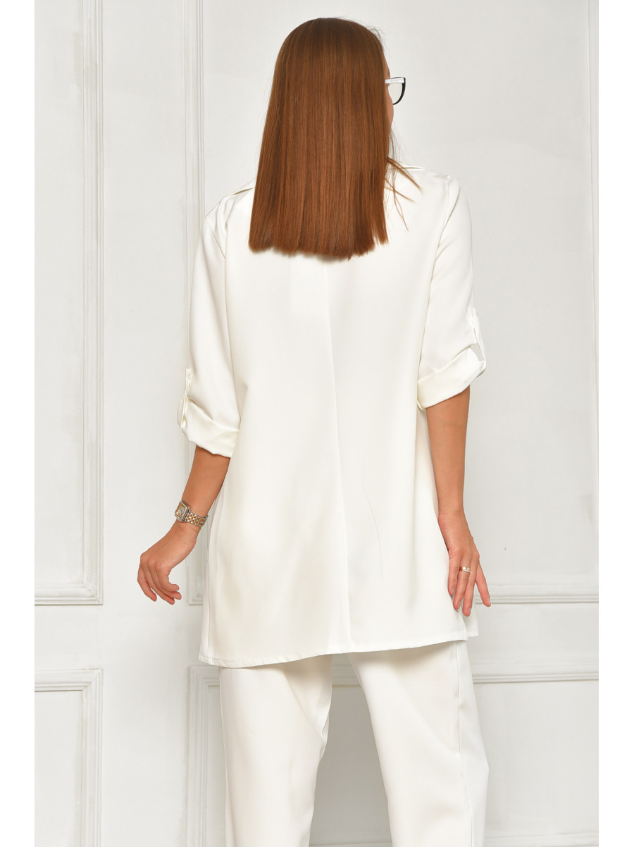 Пиджак женский однотонный белого цвета 208210C