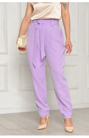 Штани жіночі однотонні бузкового кольору 208211C