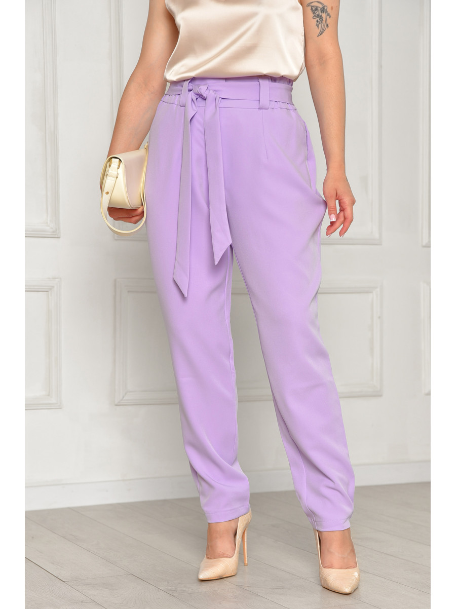 Штани жіночі однотонні бузкового кольору 208211C