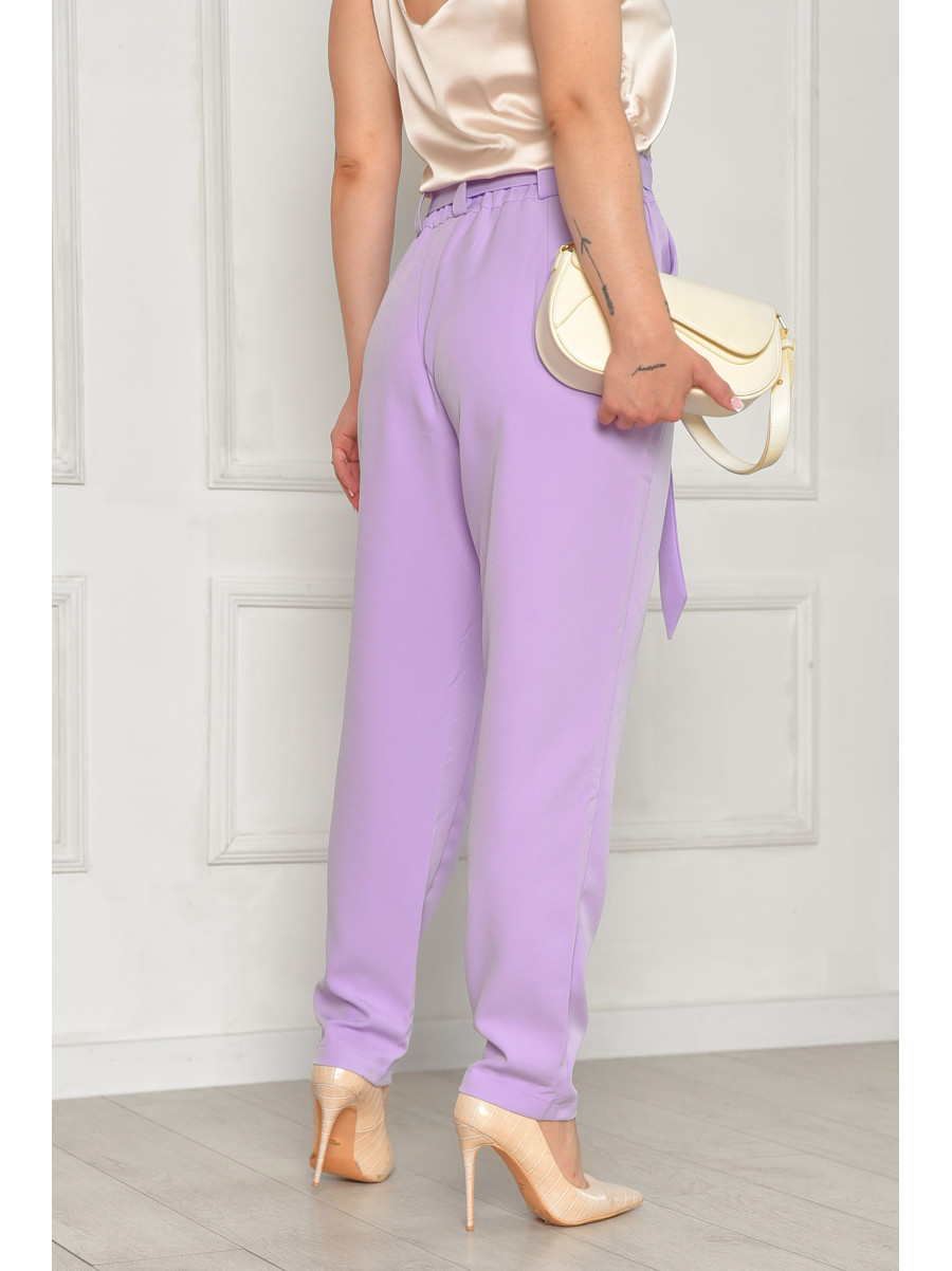 Штани жіночі однотонні бузкового кольору 208211C