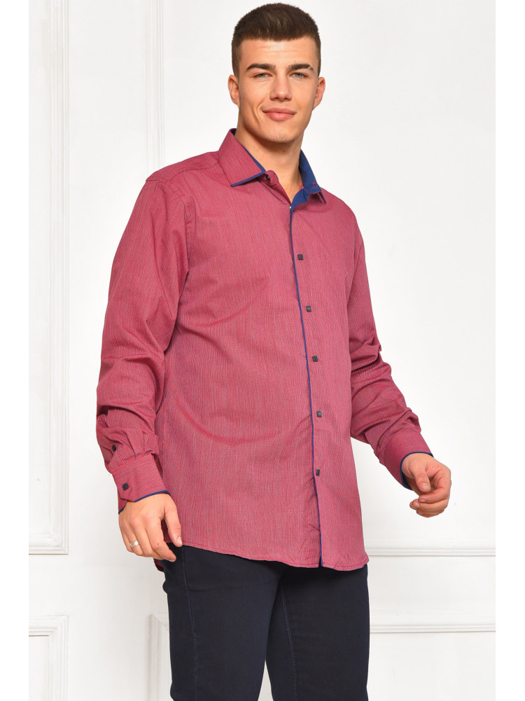 Рубашка мужская бордового цвета с принтом SDK7586 208219C
