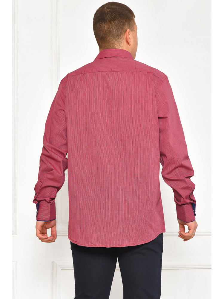 Рубашка мужская бордового цвета с принтом SDK7586 208219C