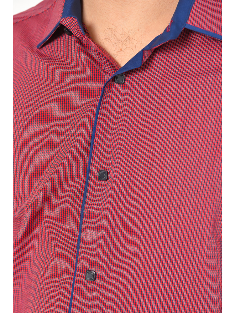 Рубашка мужская бордового цвета с принтом SDK7586 208219C