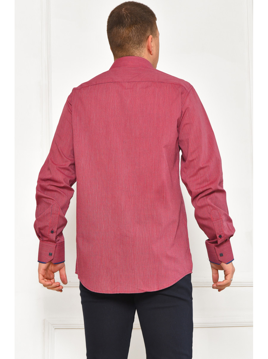 Сорочка чоловіча бордового кольору з принтом SDK7572 208220C