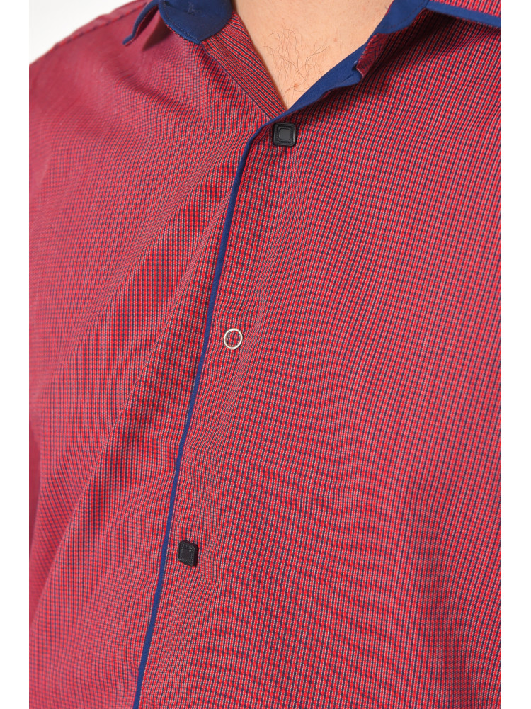 Сорочка чоловіча бордового кольору з принтом SDK7572 208220C