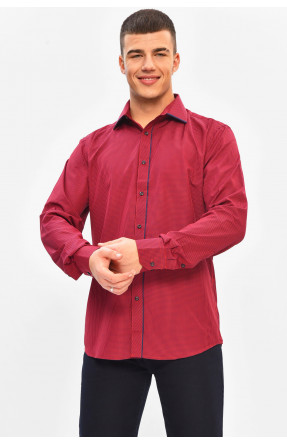 Сорочка чоловіча червоного кольору з принтом SKY2875 208221C Сорочка чоловіча червоного кольору з принтом SKY2875 208221C