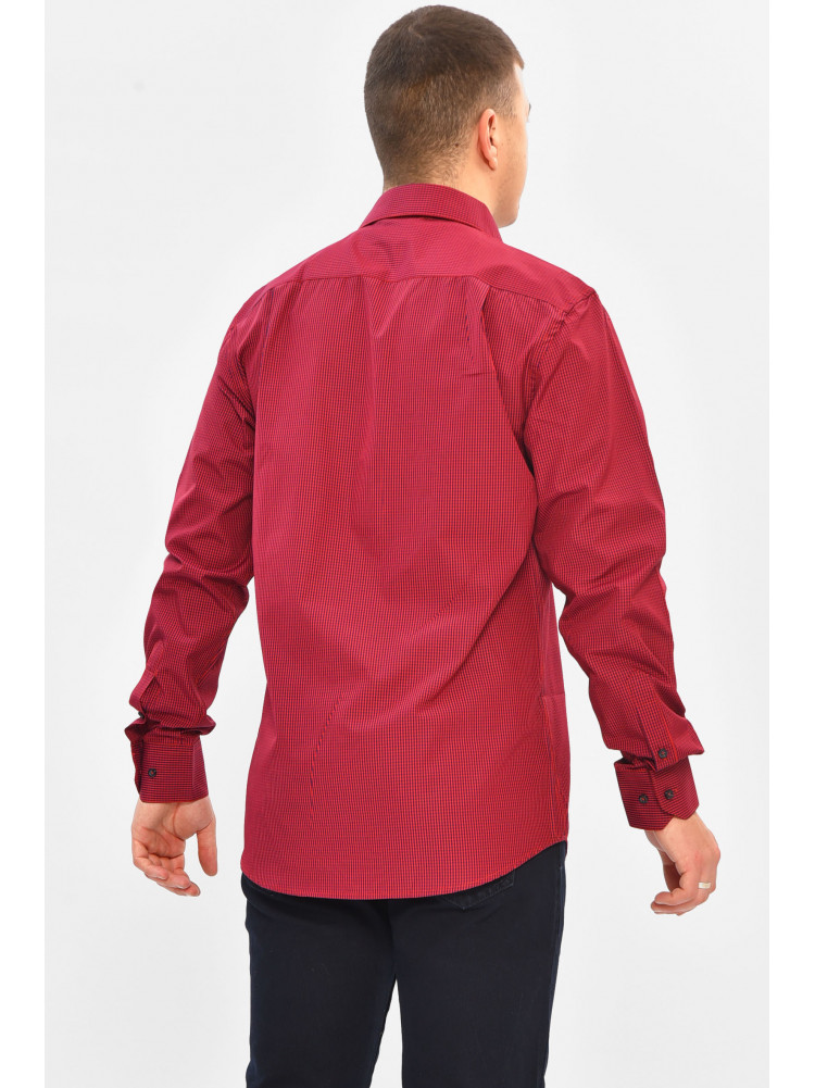 Сорочка чоловіча червоного кольору з принтом SKY2875 208221C