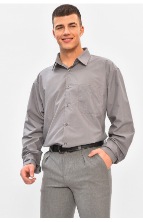 Сорочка чоловіча однотонна сірого кольору SKY2990 208222C Сорочка чоловіча однотонна сірого кольору SKY2990 208222C