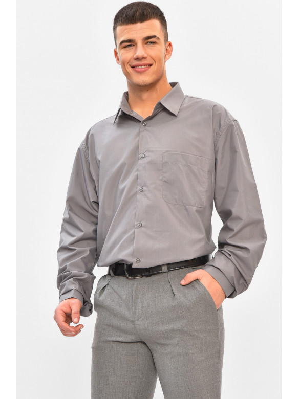 Сорочка чоловіча однотонна сірого кольору SKY2990 208222C