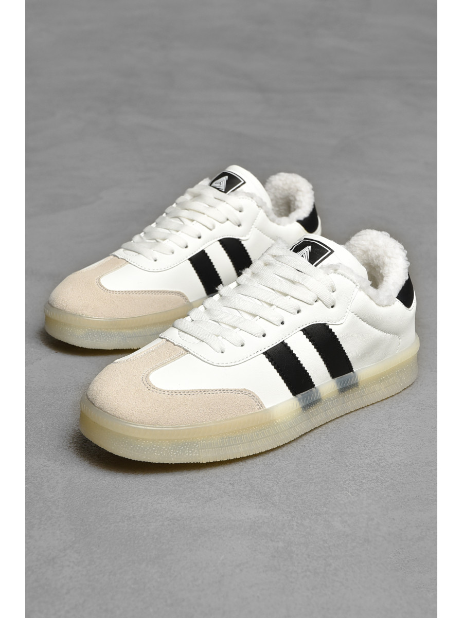 Кросівки чоловічі зима білого кольору на шнурівці 690-3 208225C