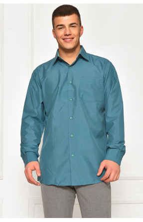 Сорочка чоловіча однотонна зеленого кольору SKY2472 208227C Сорочка чоловіча однотонна зеленого кольору SKY2472 208227C