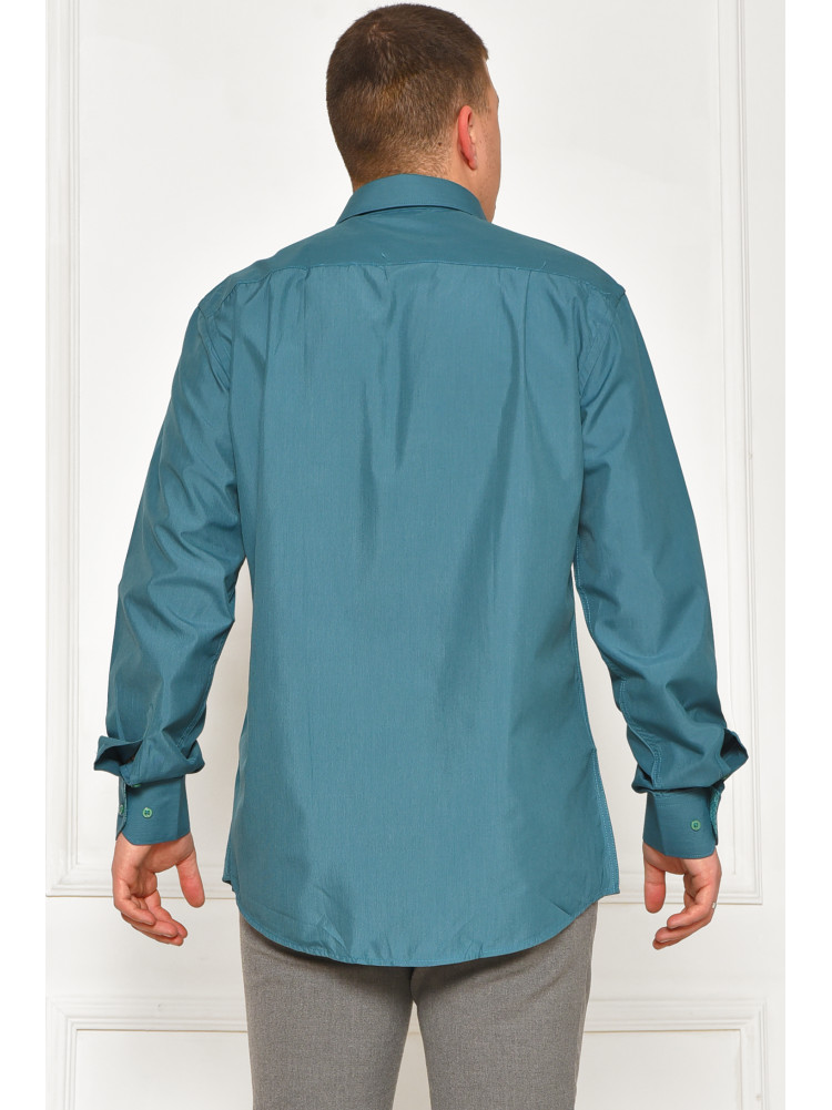 Сорочка чоловіча однотонна зеленого кольору SKY2472 208227C