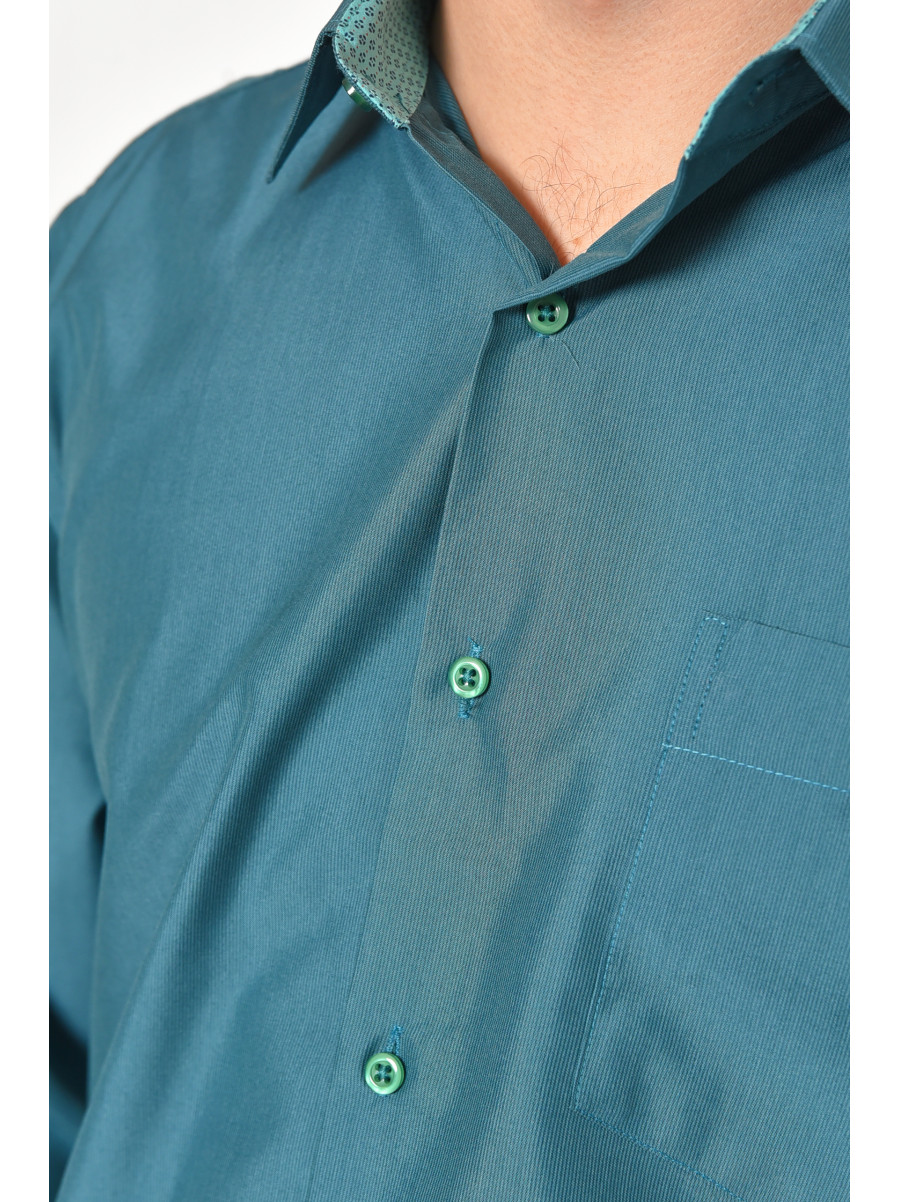 Сорочка чоловіча однотонна зеленого кольору SKY2472 208227C