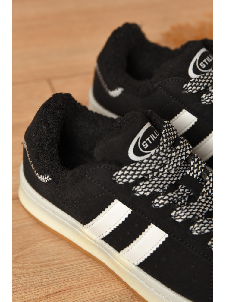 Кросівки жіночі зима чорного кольору на хутрі 670-11 208228C