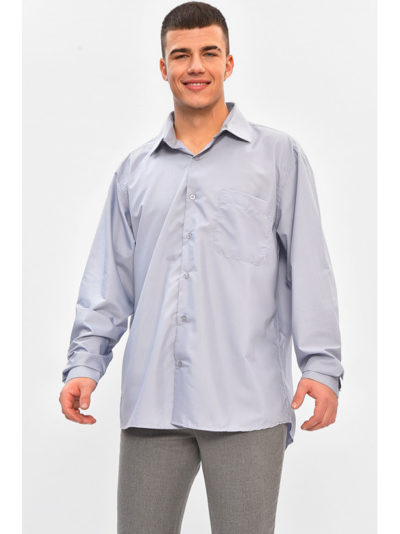Сорочка чоловіча однотонна блакитного кольору SKY0996 208229C