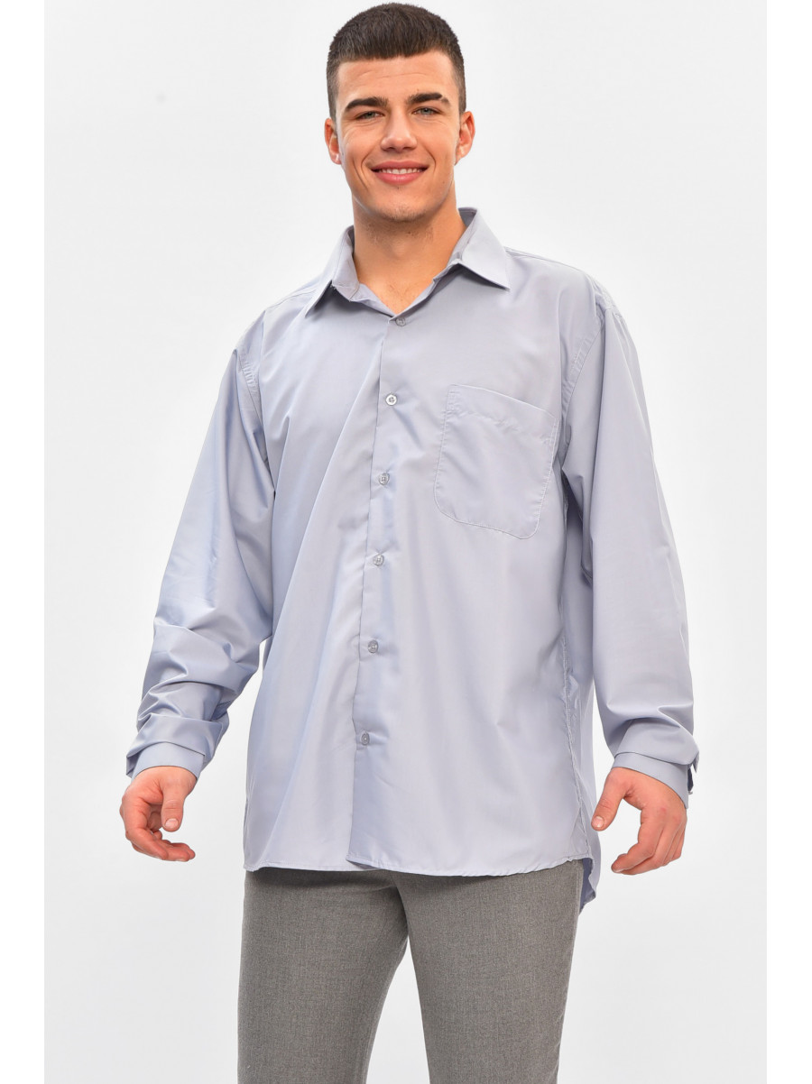 Сорочка чоловіча однотонна блакитного кольору SKY0996 208229C