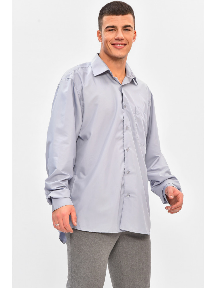 Сорочка чоловіча однотонна блакитного кольору SKY0996 208229C