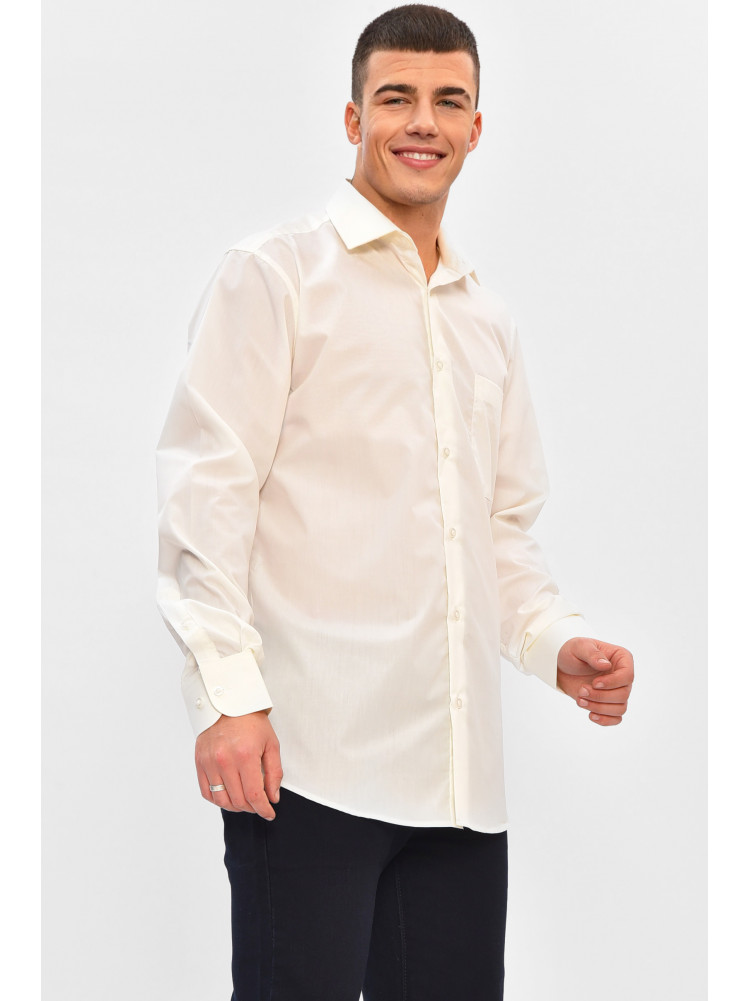 Сорочка чоловіча однотонна молочного кольору 7544 208230C