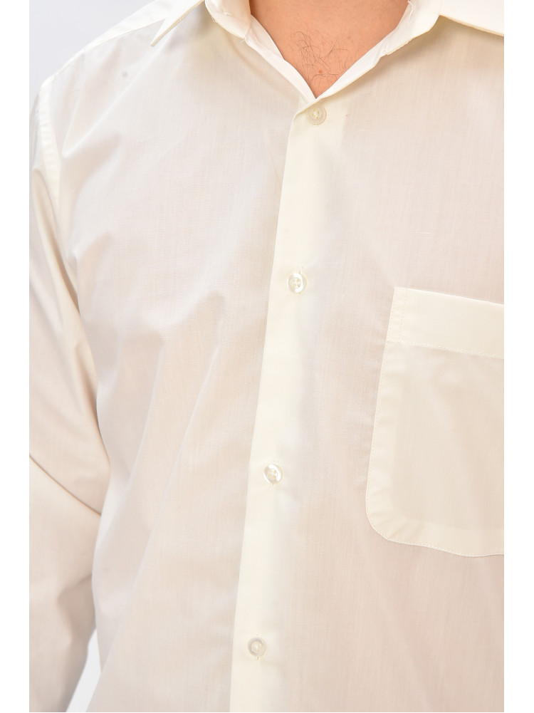 Сорочка чоловіча однотонна молочного кольору 7544 208230C