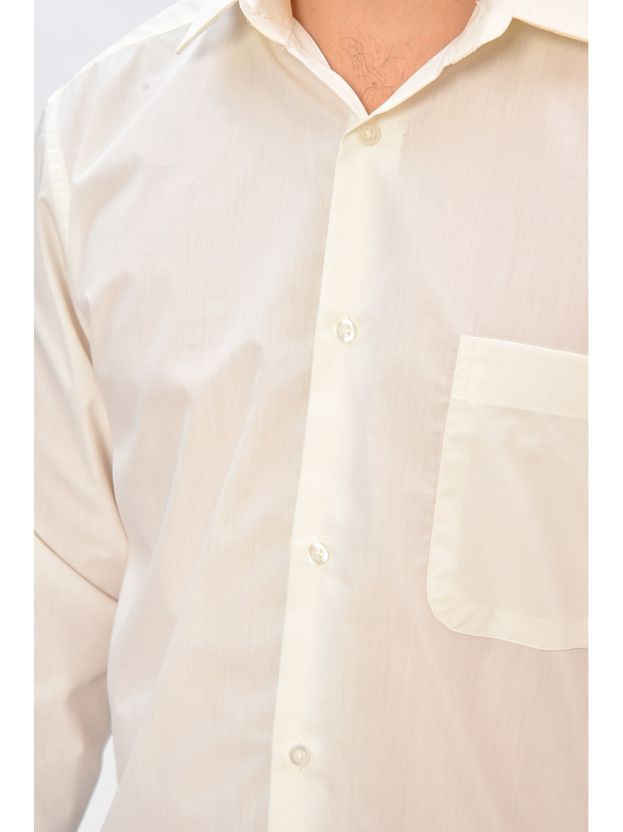 Сорочка чоловіча однотонна молочного кольору 7544 208230C
