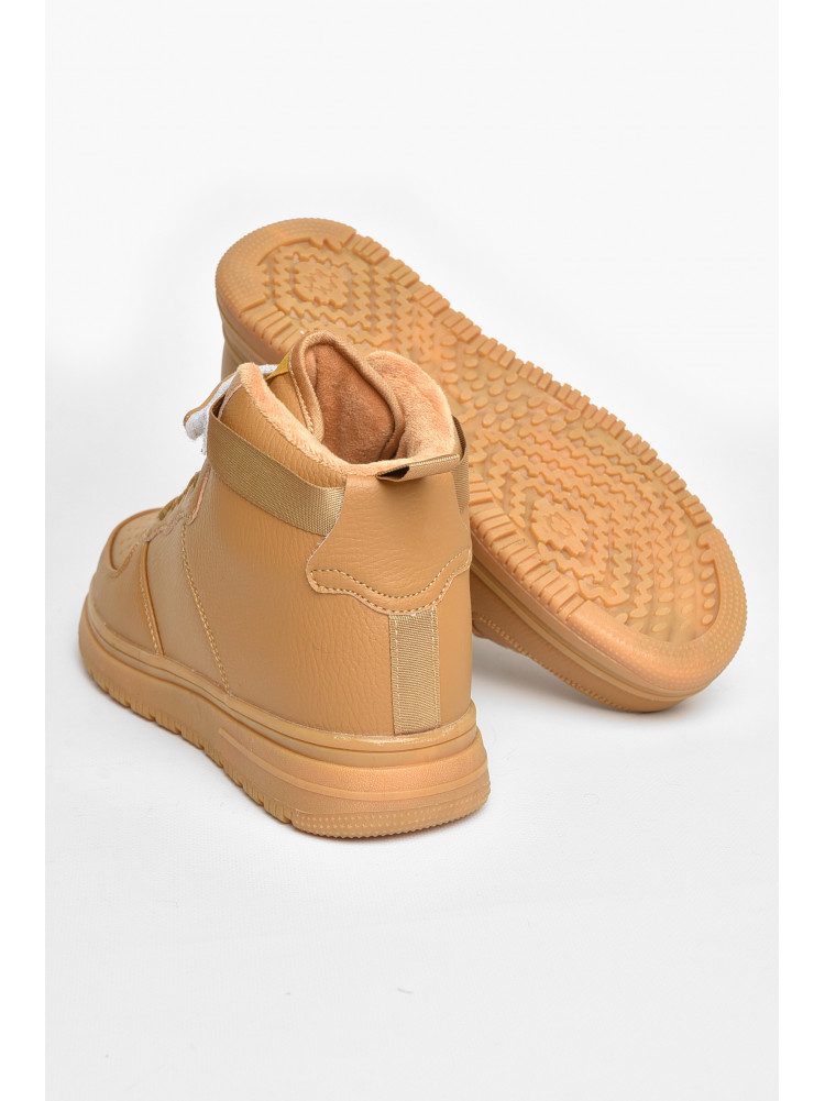 Кросівки чоловічі зима світло-коричневого кольору на шнурівці 630-4 208232C