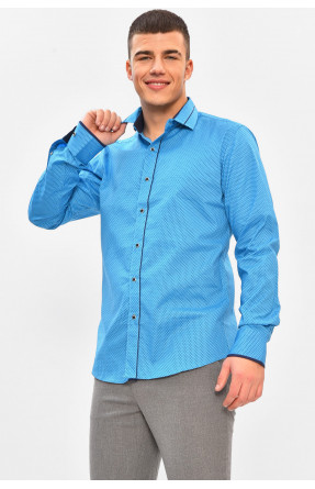 Сорочка чоловіча блакитного кольору з принтом 2383 208233C Сорочка чоловіча блакитного кольору з принтом 2383 208233C