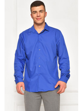 Сорочка чоловіча однотонна темно-синього кольору SDK7114S 208235C Сорочка чоловіча однотонна темно-синього кольору SDK7114S 208235C