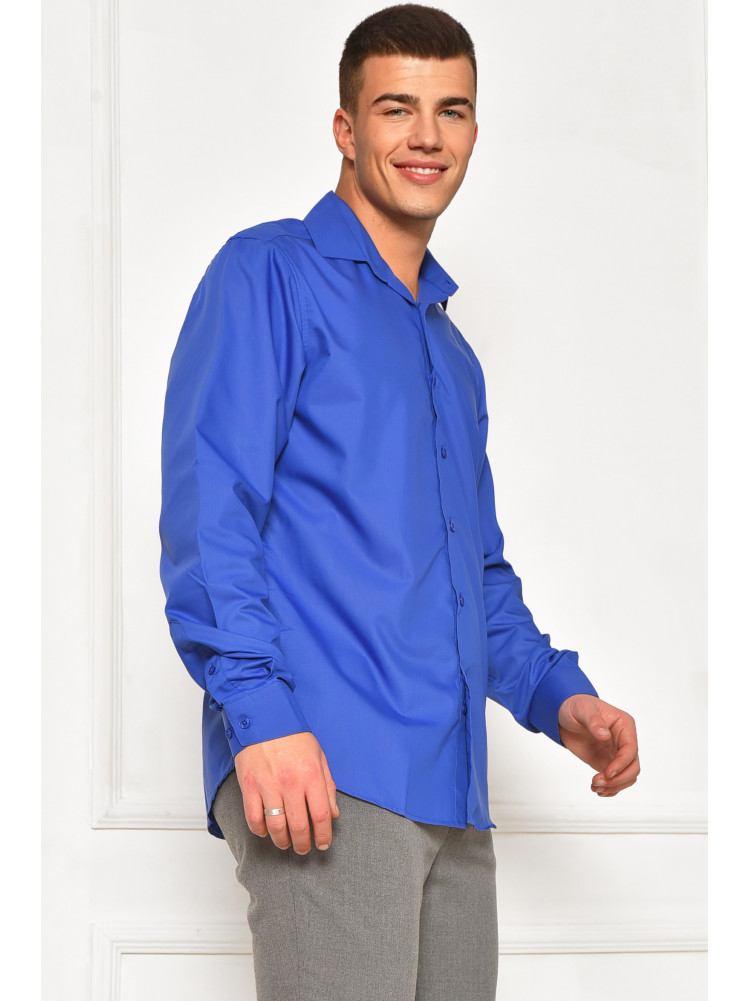 Сорочка чоловіча однотонна темно-синього кольору SDK7114S 208235C