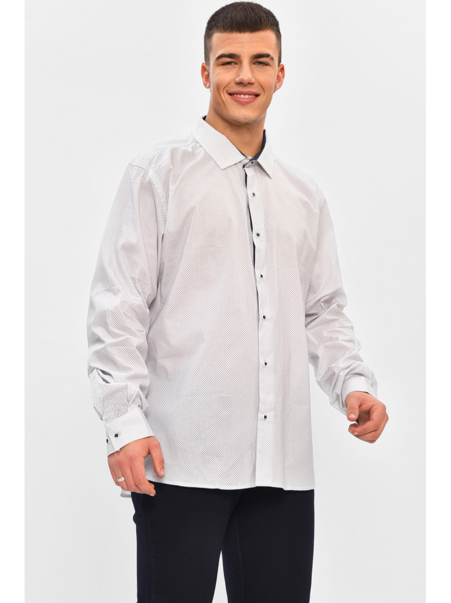 Сорочка чоловіча білого кольору з принтом SKY1447 208236C