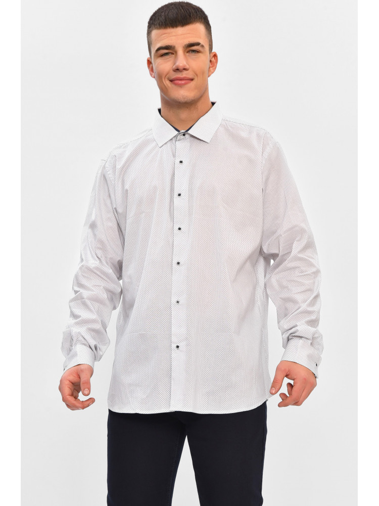 Сорочка чоловіча білого кольору з принтом SKY1447 208236C