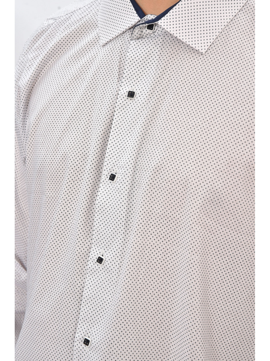 Сорочка чоловіча білого кольору з принтом SKY1447 208236C