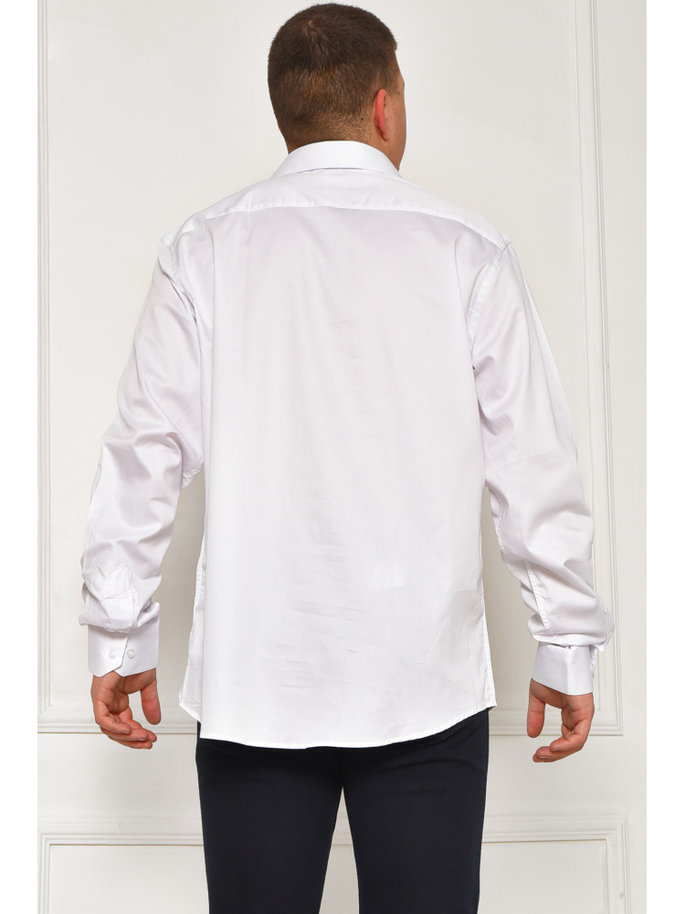 Сорочка чоловіча однотонна білого кольору 7387 208238C