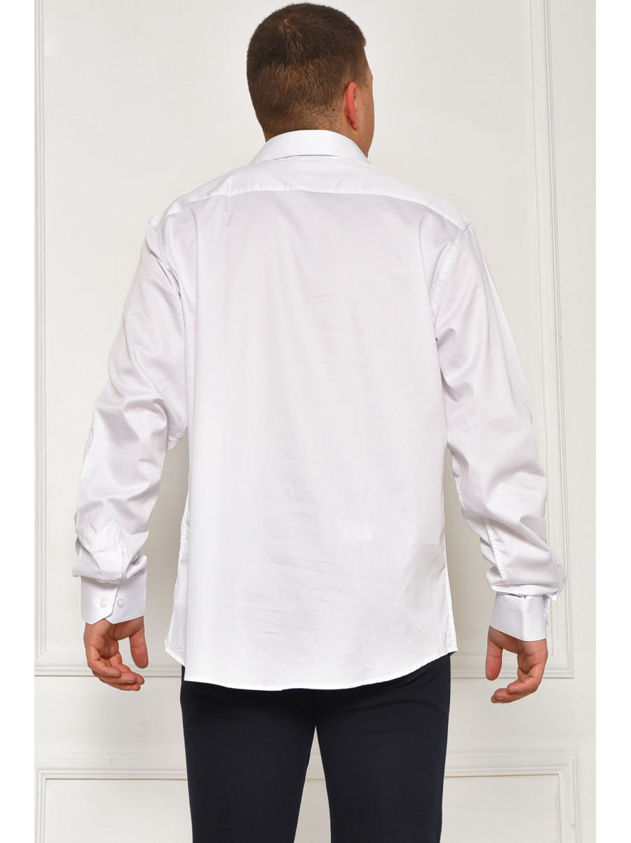Сорочка чоловіча однотонна білого кольору 7387 208238C