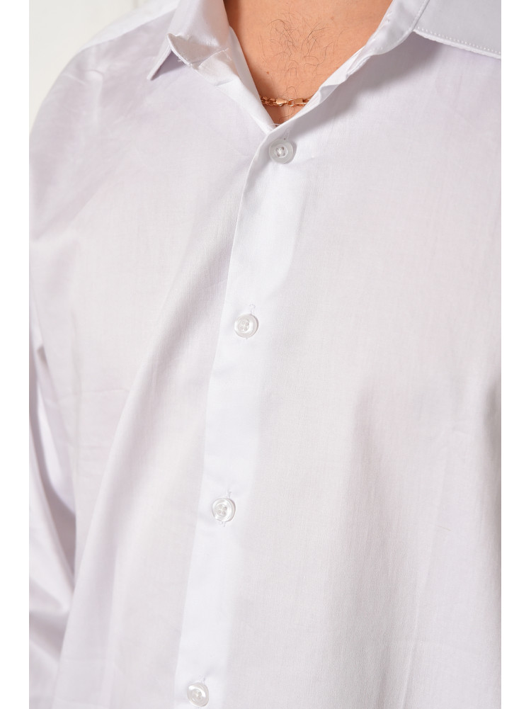 Сорочка чоловіча однотонна білого кольору 7387 208238C