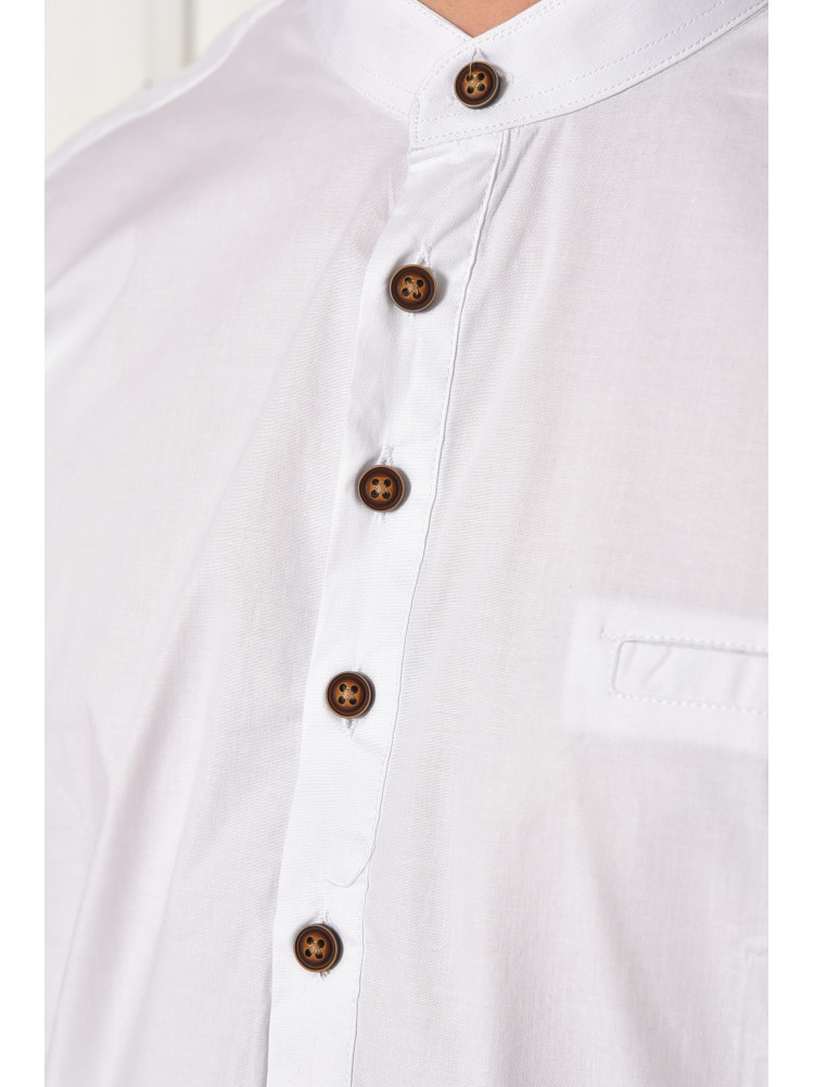 Сорочка чоловіча однотонна білого кольору 7894 208245C