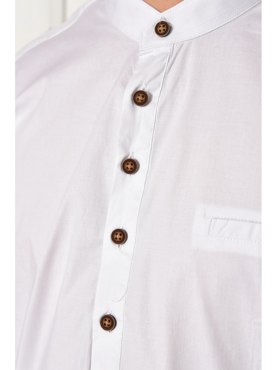 Сорочка чоловіча однотонна білого кольору 7894 208245C